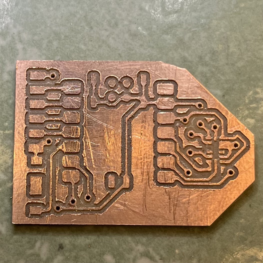 PCB front scraped